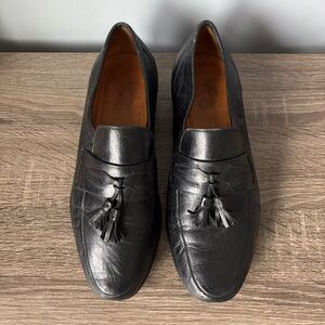 Allen Edmonds Leather Slip On Tassel Loafers Men's 8.5 D, Black